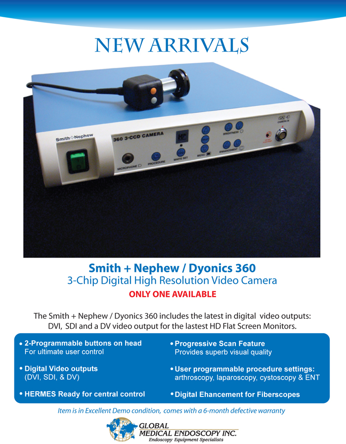 Global Medical Endoscopy specializes in demo, refurrbished & preowned and new medical equipment